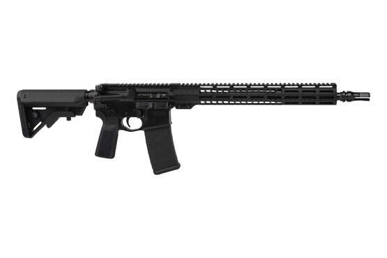 Evolve Weapons Systems E-15 Enhanced 5.56 NATO AR-15 Rifle in back features a 16" barrel
